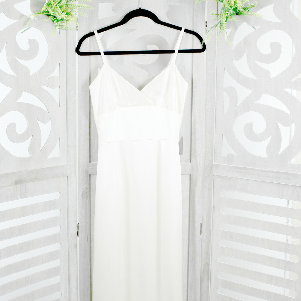 CICADA White Satin Wedding Dress